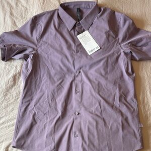 lululemon athletica Men's Lavender Button Down Shirt, XL